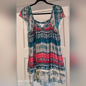 Floral Print Top - Multicolor